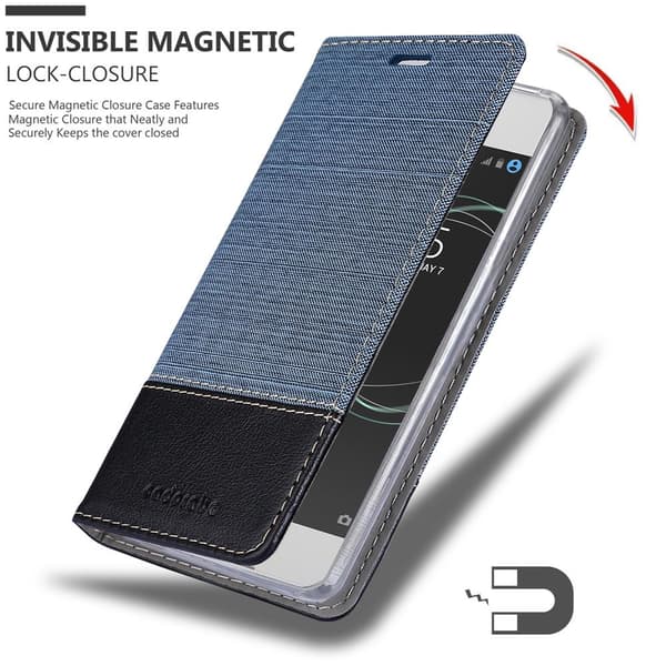 Sony Xperia XA1 Skal Plånboksfodral med magnetisk stängning, ståfunktion och kortficka