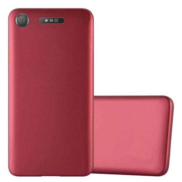 Sony Xperia XZ1 Suojakuori Kotelo valmistettu joustavasta TPU-silikonista METALLINEN PUNAINEN