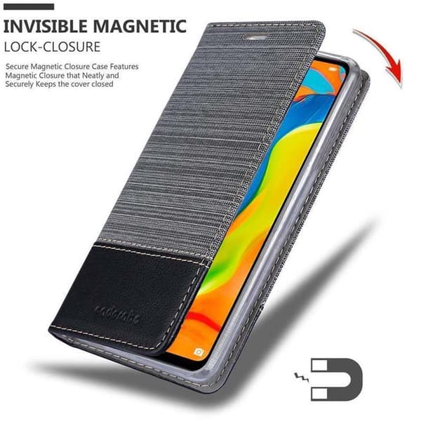 Huawei P30 LITE Suojakotelo Suojakuori Lompakkokotelo Matkapuhelinkotelo jossa magneettisuljenta, jalusta-toiminto ja korttitasku