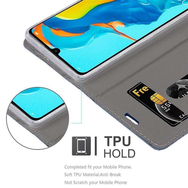 Huawei P30 LITE Suojakotelo Suojakuori Lompakkokotelo Matkapuhelinkotelo jossa magneettisuljenta, jalusta-toiminto ja korttitasku