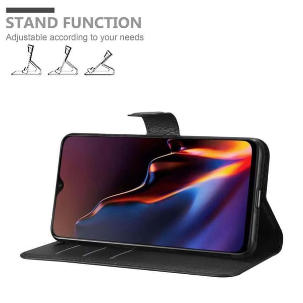 OnePlus 6T Plånboksfodral Fodral Skal Case med magnetisk stängning, ståfunktion och kortplats