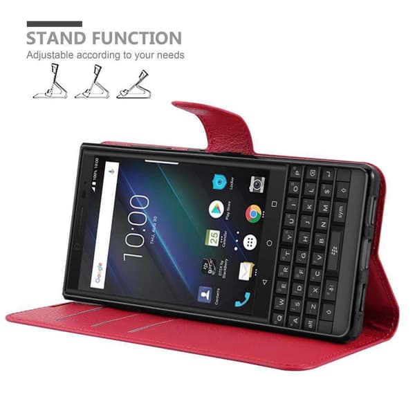 Blackberry KEY 2 LE Suojakotelo Lompakkokotelo Matkapuhelinkotelo Suojakuori jossa magneettisuljenta, jalusta-toiminto ja korttitasku