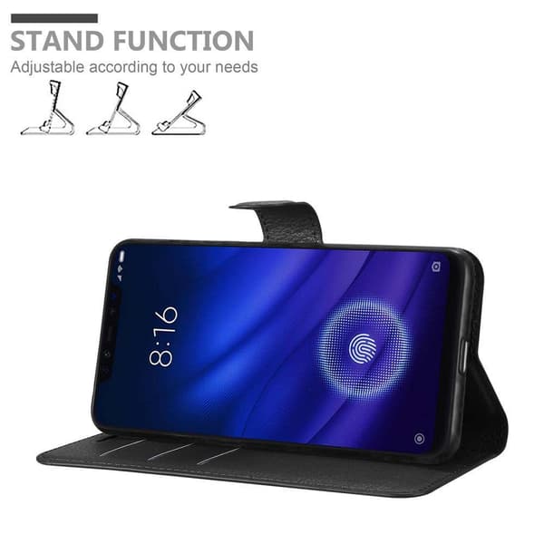 Deksel til Xiaomi Mi 8 PRO Lommebokdeksel med magnetisk lukking, stativfunksjon og kortlomme