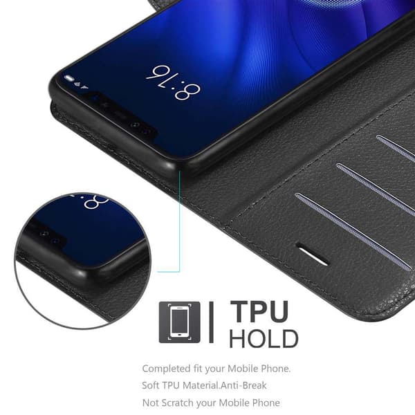 Deksel til Xiaomi Mi 8 PRO Lommebokdeksel med magnetisk lukking, stativfunksjon og kortlomme