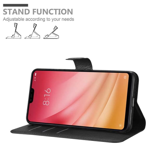 Xiaomi Mi 8 LITE Suojakotelo Lompakkokotelo Matkapuhelinkotelo Suojakuori jossa magneettisuljenta, jalusta-toiminto ja korttitasku