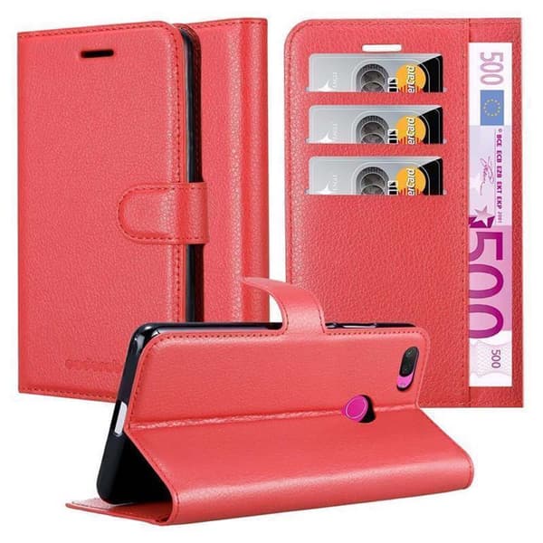 Xiaomi Mi 8 LITE Suojakotelo Lompakkokotelo Matkapuhelinkotelo Suojakuori jossa magneettisuljenta, jalusta-toiminto ja korttitasku