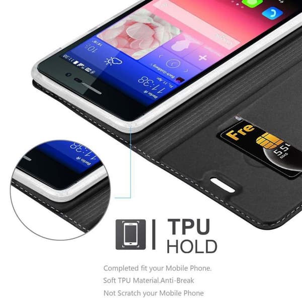 Huawei ASCEND P7 Skal Fodral med magnetisk stängning, ståfunktion och kortficka Mobilskydd