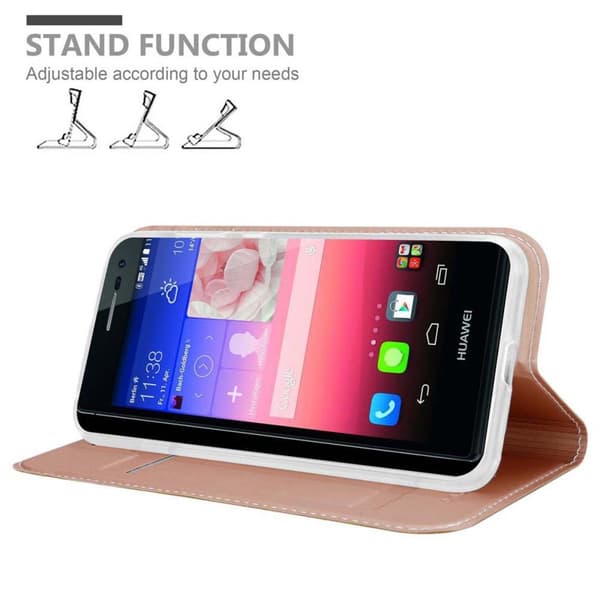 Huawei ASCEND P7 Skal Fodral med magnetisk stängning, ståfunktion och kortficka Mobilskydd