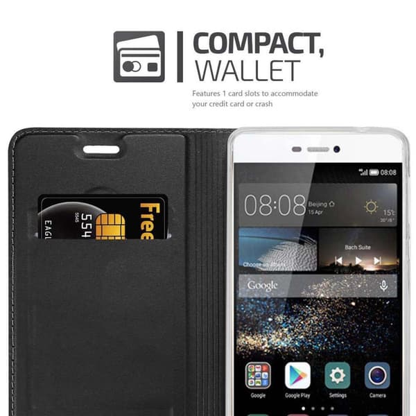 Huawei P8 Suojakotelo Suojakuori Lompakkokotelo Matkapuhelinkotelo jossa magneettisuljenta, jalusta-toiminto ja korttitasku