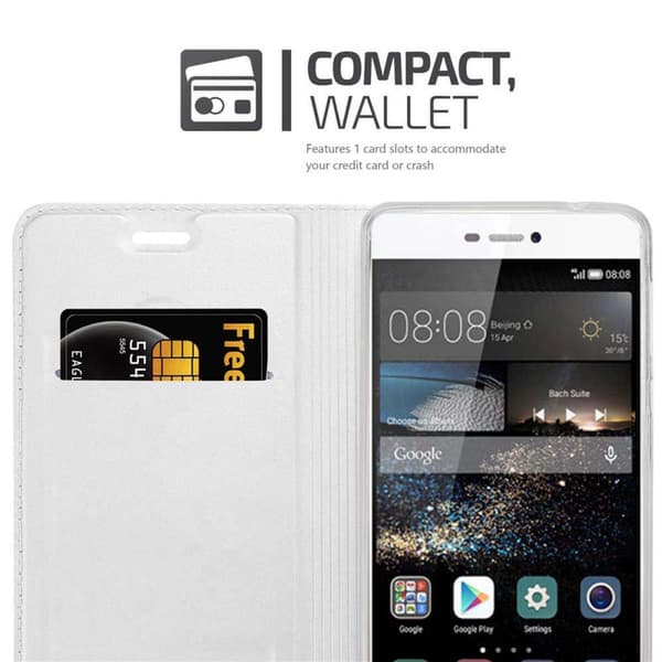 Huawei P8 Suojakotelo Suojakuori Lompakkokotelo Matkapuhelinkotelo jossa magneettisuljenta, jalusta-toiminto ja korttitasku