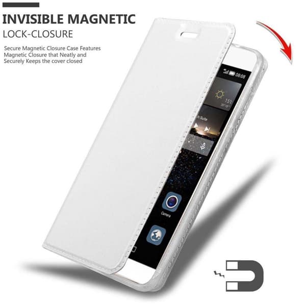 Huawei P8 Skal Fodral med magnetisk stängning, ståfunktion och kortficka Mobilskydd