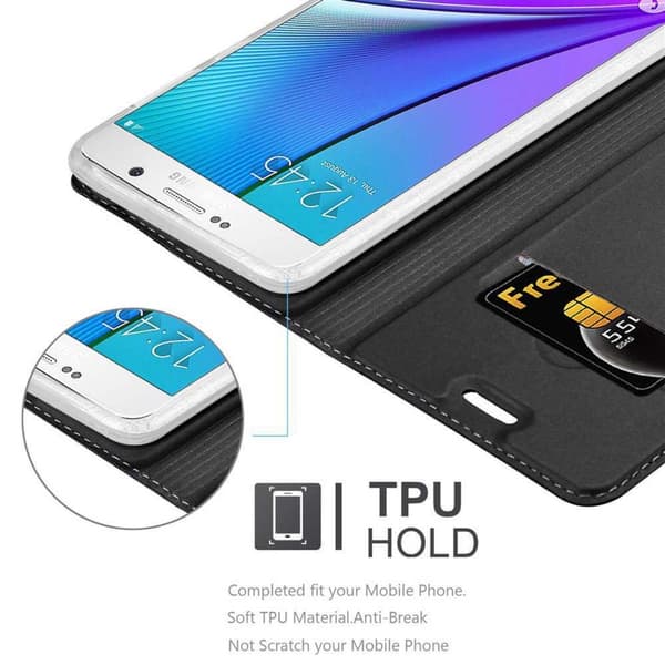 Samsung Galaxy NOTE 5 Suojakotelo Suojakuori Lompakkokotelo Matkapuhelinkotelo jossa magneettisuljenta, jalusta-toiminto ja korttitasku
