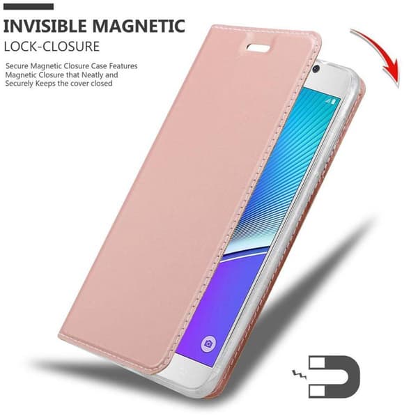Deksel til Samsung Galaxy NOTE 5 Lommebokdeksel med magnetisk lukking, stativfunksjon og kortlomme