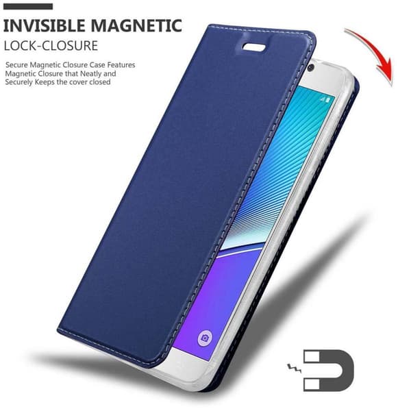Samsung Galaxy NOTE 5 Skal Fodral med magnetisk stängning, ståfunktion och kortficka Mobilskydd