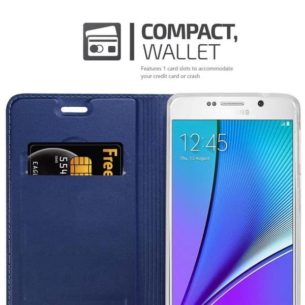 Samsung Galaxy NOTE 5 Suojakotelo Suojakuori Lompakkokotelo Matkapuhelinkotelo jossa magneettisuljenta, jalusta-toiminto ja korttitasku