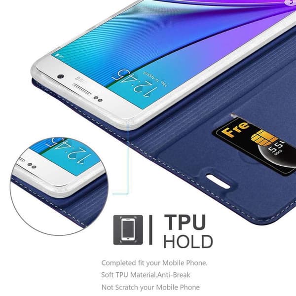 Samsung Galaxy NOTE 5 Suojakotelo Suojakuori Lompakkokotelo Matkapuhelinkotelo jossa magneettisuljenta, jalusta-toiminto ja korttitasku
