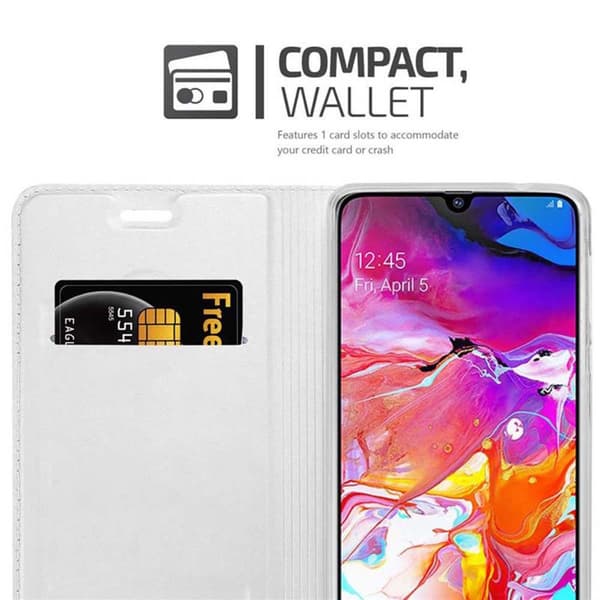 Deksel til Samsung Galaxy A70 / A70s Lommebokdeksel med magnetisk lukking, stativfunksjon og kortlomme