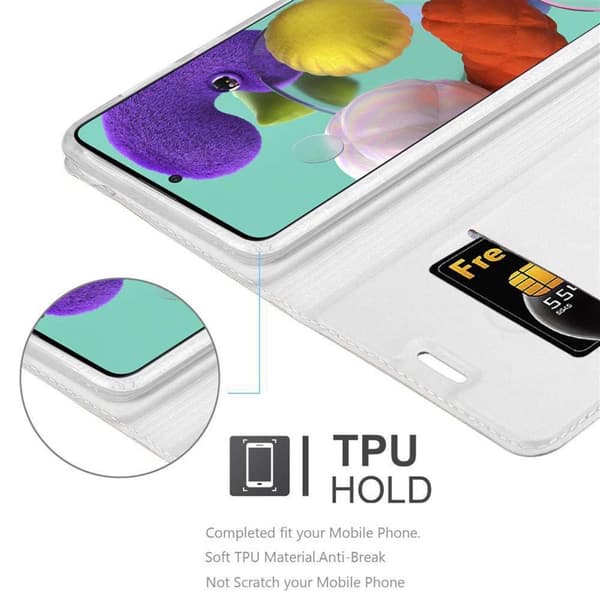 Deksel til Samsung Galaxy A51 4G / M40s Lommebokdeksel med magnetisk lukking, stativfunksjon og kortlomme