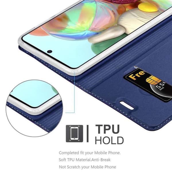 Deksel til Samsung Galaxy A71 4G Lommebokdeksel med magnetisk lukking, stativfunksjon og kortlomme