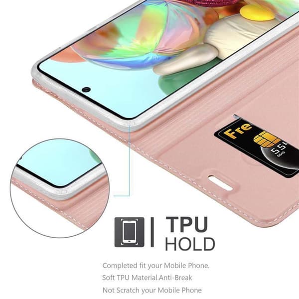 Samsung Galaxy A71 4G Skal Fodral med magnetisk stängning, ståfunktion och kortficka Mobilskydd