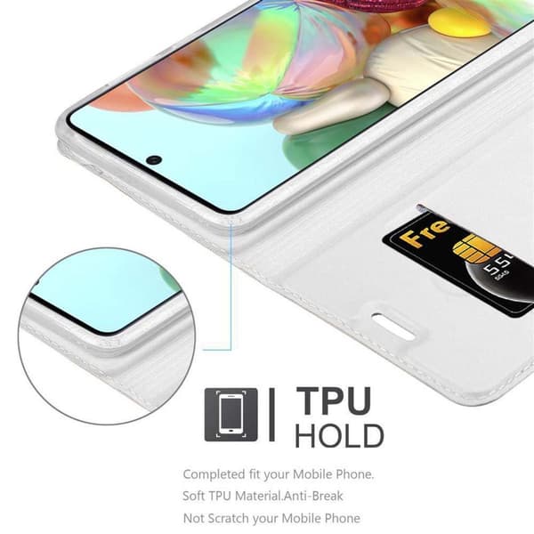Deksel til Samsung Galaxy A71 4G Lommebokdeksel med magnetisk lukking, stativfunksjon og kortlomme