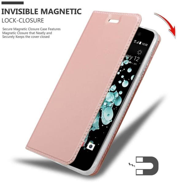 HTC U PLAY Suojakotelo Suojakuori Lompakkokotelo Matkapuhelinkotelo jossa magneettisuljenta, jalusta-toiminto ja korttitasku