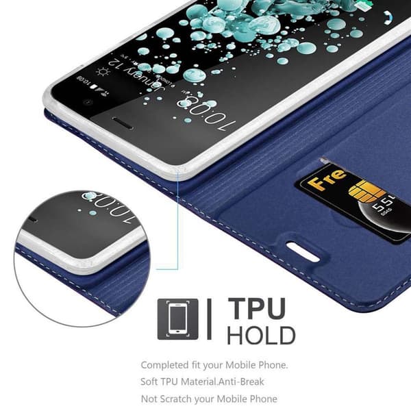 HTC U PLAY Skal Fodral med magnetisk stängning, ståfunktion och kortficka Mobilskydd