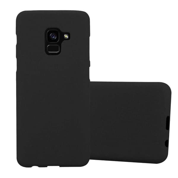 Samsung Galaxy A8 2018 Skal Fodral Mobilskydd av flexibelt TPU-silikon FROST SVART