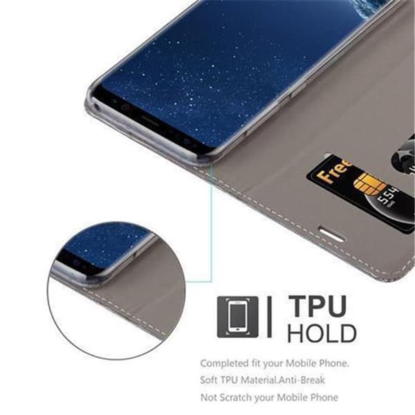 Samsung Galaxy S8 Suojakotelo Suojakuori Lompakkokotelo Matkapuhelinkotelo jossa magneettisuljenta, jalusta-toiminto ja korttitasku