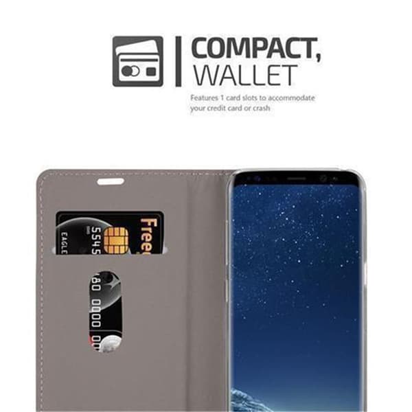Samsung Galaxy S8 Suojakotelo Suojakuori Lompakkokotelo Matkapuhelinkotelo jossa magneettisuljenta, jalusta-toiminto ja korttitasku