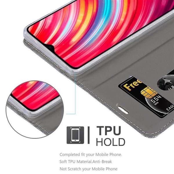 Xiaomi RedMi NOTE 8 PRO Skal Plånboksfodral med magnetisk stängning, ståfunktion och kortficka