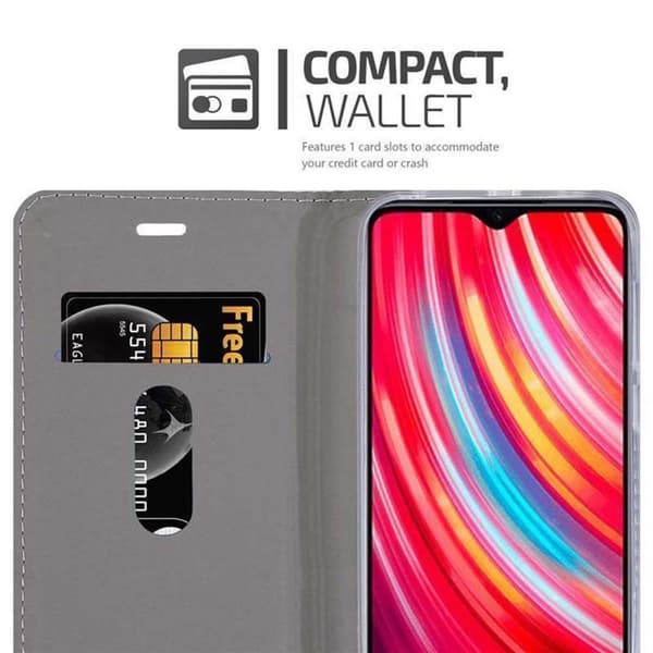 Xiaomi RedMi NOTE 8 PRO Skal Plånboksfodral med magnetisk stängning, ståfunktion och kortficka