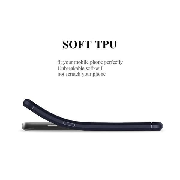 Samsung Galaxy A3 2017 Skal Fodral av flexibelt TPU-silikon i rostfritt stål-kolfiber-look Skyddsfodral