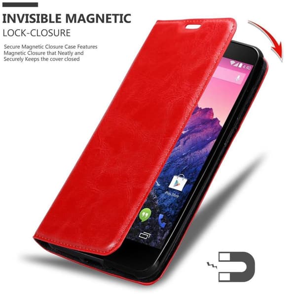 Lommebokdeksel til LG Google NEXUS 5 Deksel med magnetisk lukking, stativfunksjon og kortlomme
