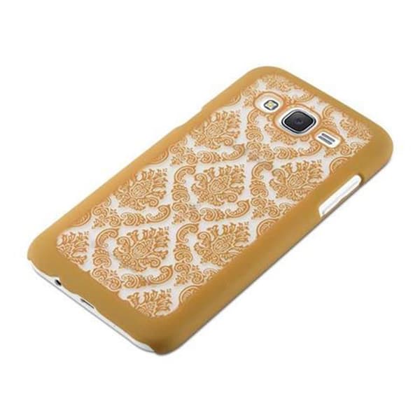 Samsung Galaxy J5 2015 Suojakuori Suojakotelo Flowers Paisley Henna Design naarmuja ja kolhuja vastaan
