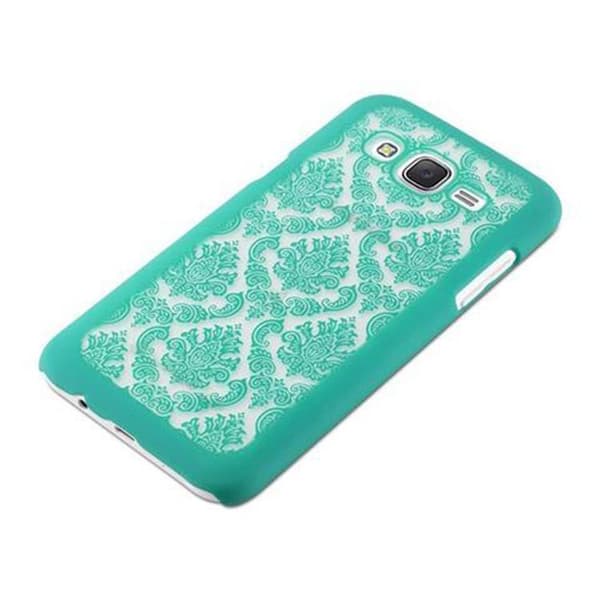 Samsung Galaxy J5 2015 Suojakuori Suojakotelo Flowers Paisley Henna Design naarmuja ja kolhuja vastaan