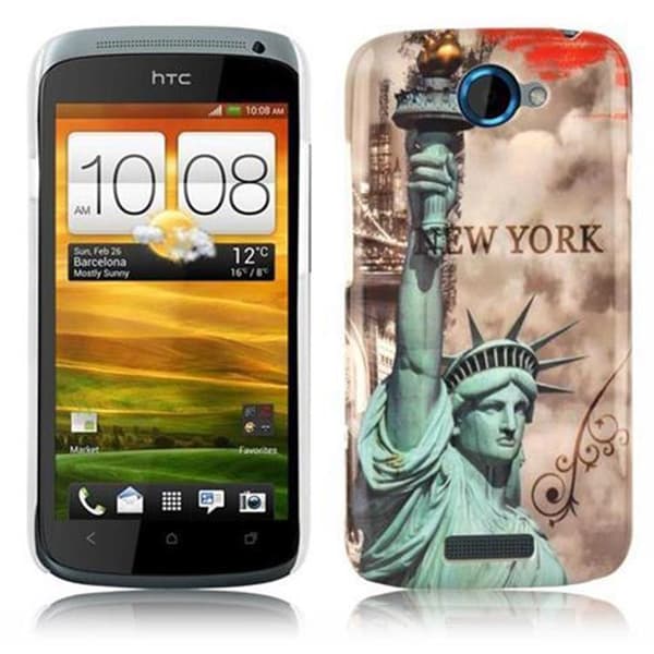 HTC ONE S Suojakuori Suojakotelo Kovakotelon trendikkäällä muotoilulla NEW YORK - VAPAUDEN PATSAS