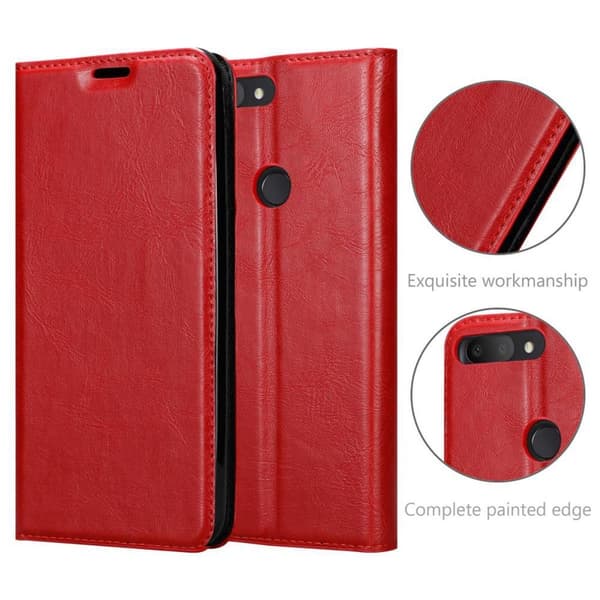 Alcatel 1S 2019 Fodral Skal Plånboksfodral Case med magnetisk stängning, ståfunktion och kortficka
