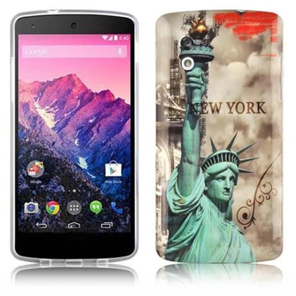 Deksel til LG Google NEXUS 5 Hardt beskyttelsesdeksel i trendy design NEW YORK - FRIHETSSTATUEN