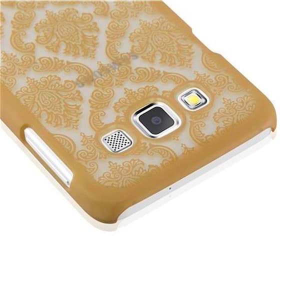 Deksel for Samsung Galaxy A3 2015 Hardt Case Beskyttelsesdeksel i Flowers Paisley Henna-design mot riper og slag