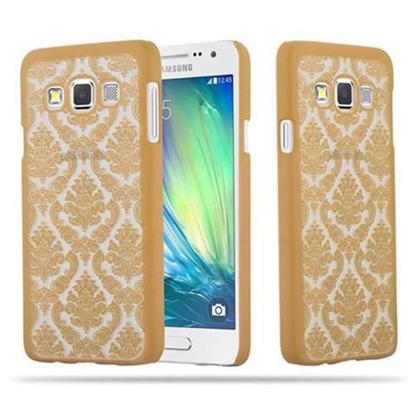 Samsung Galaxy A3 2015 Fodral Mobilskydd Skal i blommig Paisley Henna-design mot repor och stötar GULD