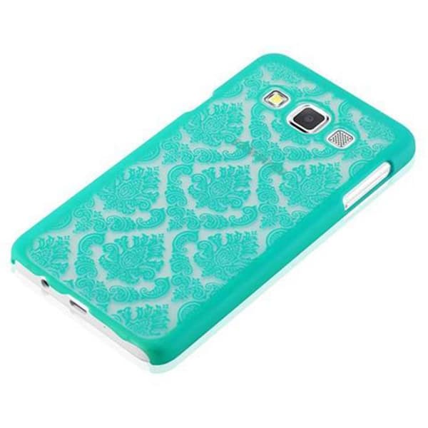 Deksel for Samsung Galaxy A3 2015 Hardt Case Beskyttelsesdeksel i Flowers Paisley Henna-design mot riper og slag
