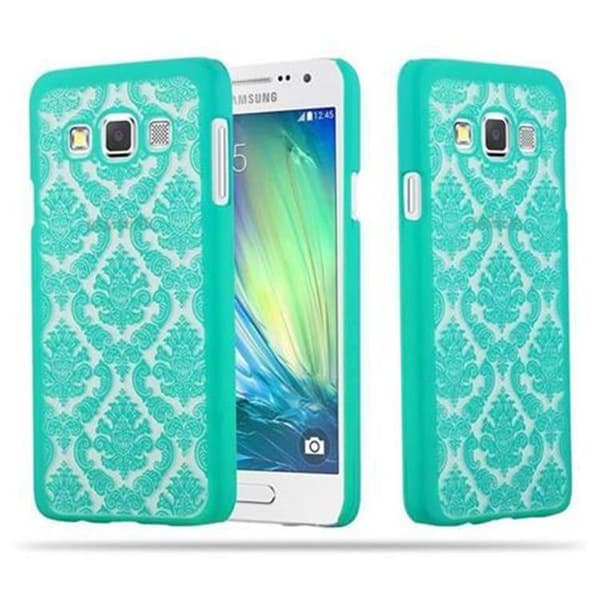 Deksel for Samsung Galaxy A3 2015 Hardt Case Beskyttelsesdeksel i Flowers Paisley Henna-design mot riper og slag GRØNN