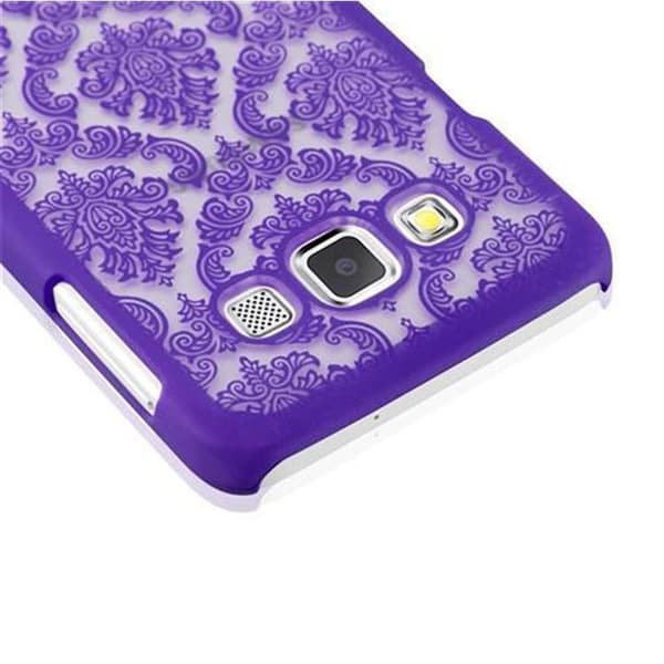 Deksel for Samsung Galaxy A3 2015 Hardt Case Beskyttelsesdeksel i Flowers Paisley Henna-design mot riper og slag