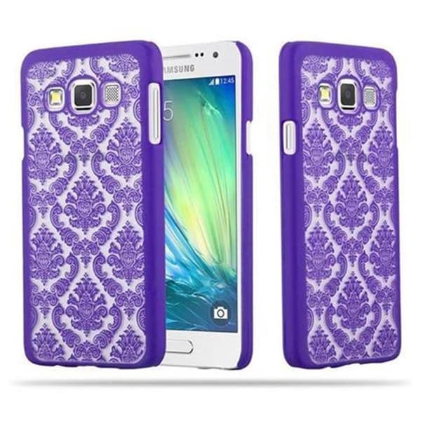 Deksel for Samsung Galaxy A3 2015 Hardt Case Beskyttelsesdeksel i Flowers Paisley Henna-design mot riper og slag