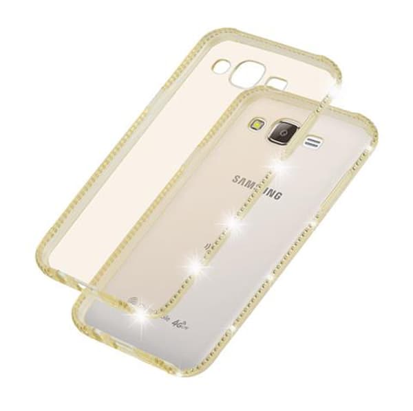Samsung Galaxy J5 2015 Skal Fodral av flexibelt TPU-silikon i strass design
