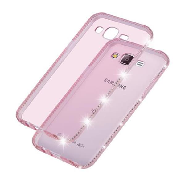 Samsung Galaxy J5 2015 Skal Fodral av flexibelt TPU-silikon i strass design