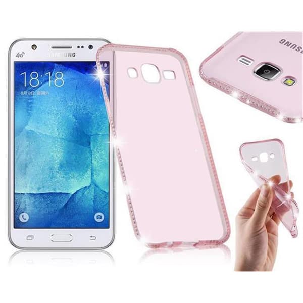 Samsung Galaxy J5 2015 Skal Fodral av flexibelt TPU-silikon i strass design