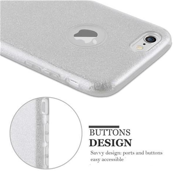 Silikondeksel til iPhone 6 / 6S Glitterdesign