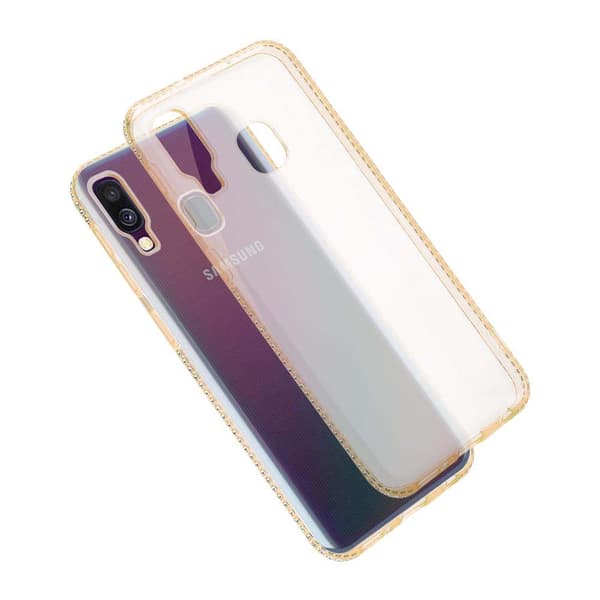 Samsung Galaxy A40 Skal Fodral av flexibelt TPU-silikon i strass design